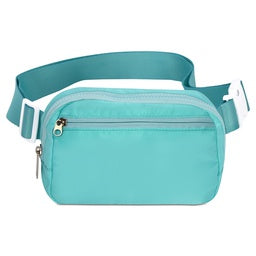 Turquoise Nylon Belt Bag