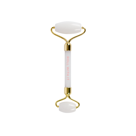 Face Stone Roller | White + Gold