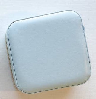 Leather Travel Jewelry Box Blue