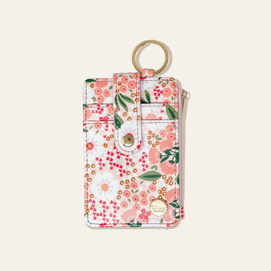 Keychain Wallet - Sweet Meadow Pink