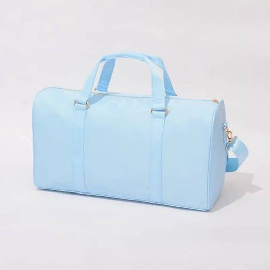 Nylon Customizable Duffle Bags - Sky Blue