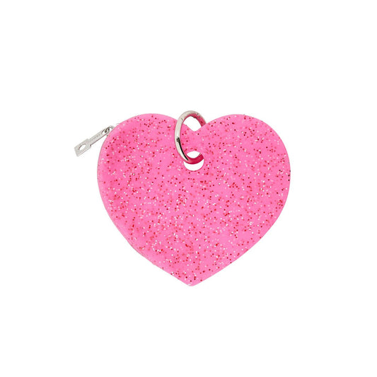 Silicone Heart Pouch | Tickled Pink | Confetti