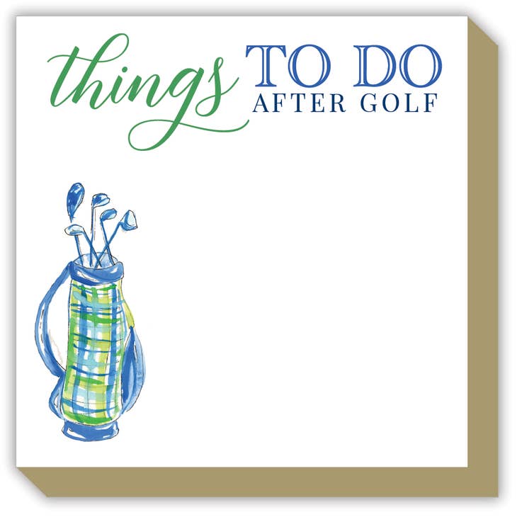Things To Do After Golf Notepad
