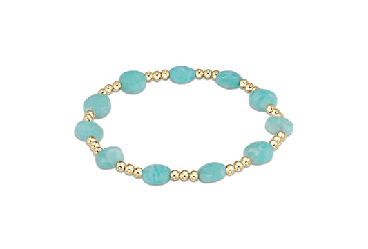 Admire Gold 3mm Bead Bracelet - Amazonite