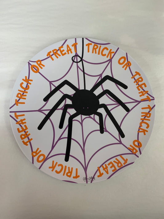 10" Melamine Plate - Halloween Spider Web