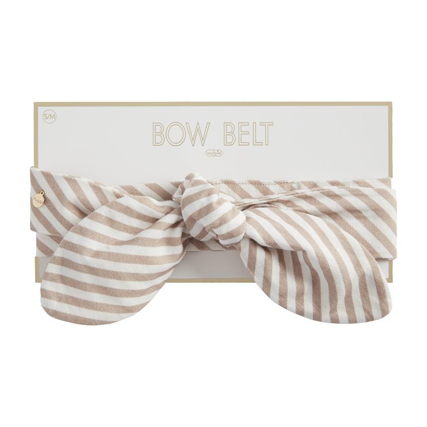 Bow Belt Taupe Stripe