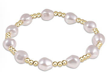 Admire Gold 3mm Bead Bracelet - Pearl