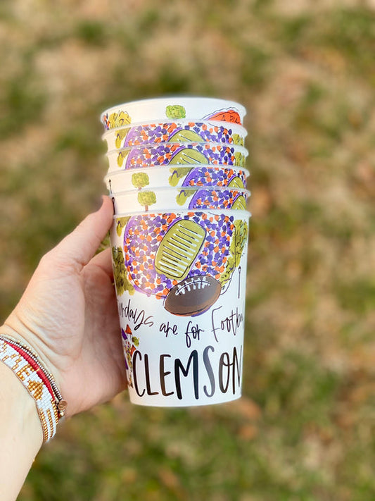 Clemson Reusable Party Cups (Set of 6)