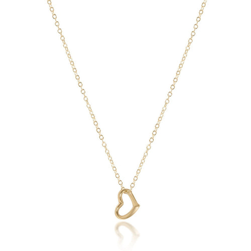 16" Necklace Gold - Love Small Gold Charm