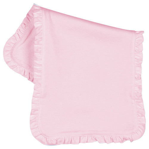 Light Pink Ruffle Infant Burp Cloth