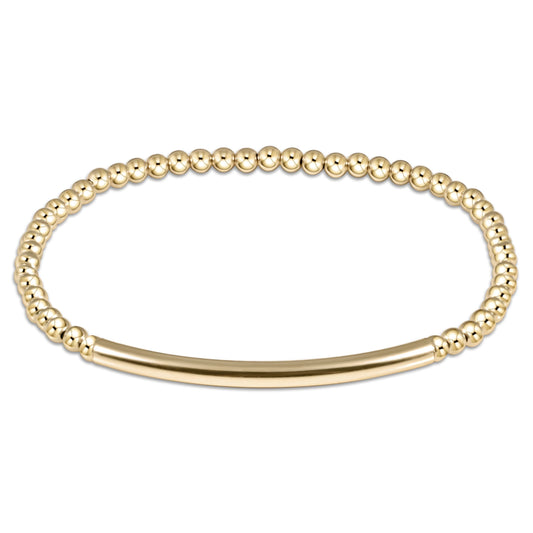 Classic Gold 3mm Bead Bracelet -  Bliss Bar Smooth