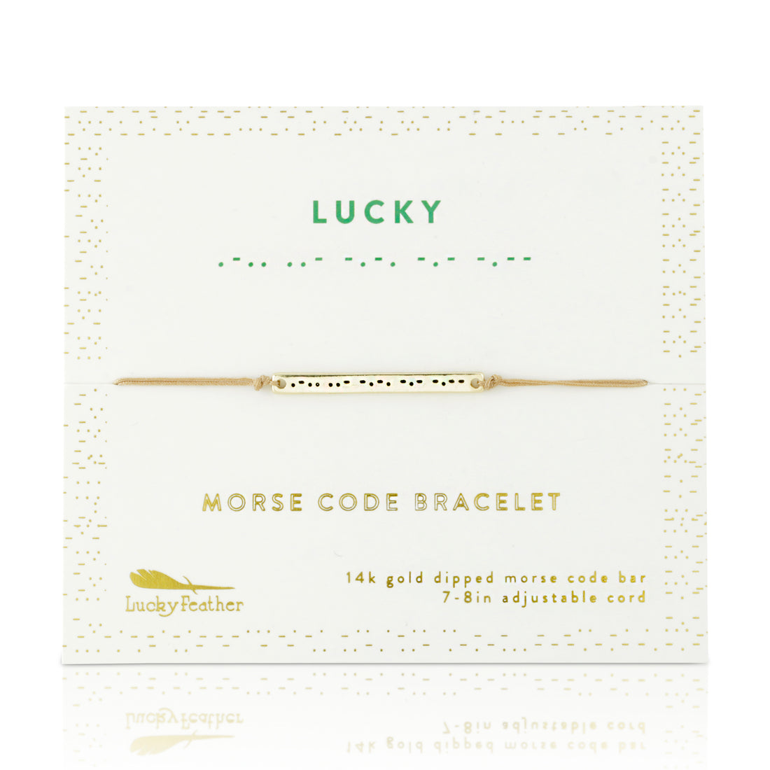 Morse Code Bracelet - Lucky