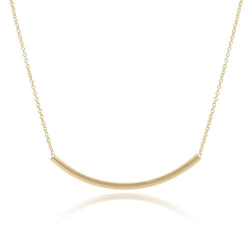 14" Necklace Gold - Bliss Bar Small Gold