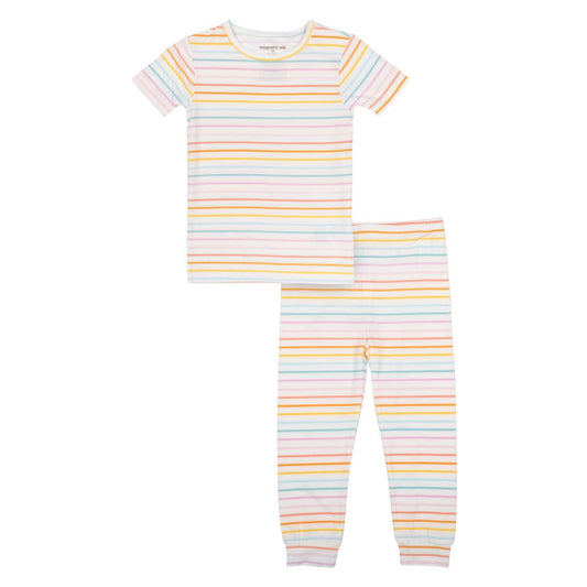 Candy Stripe Modal Magnetic No Drama Pajama Short Sleeve Set