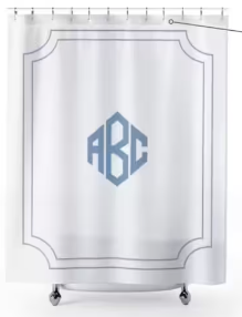 Shower Curtain Monogram