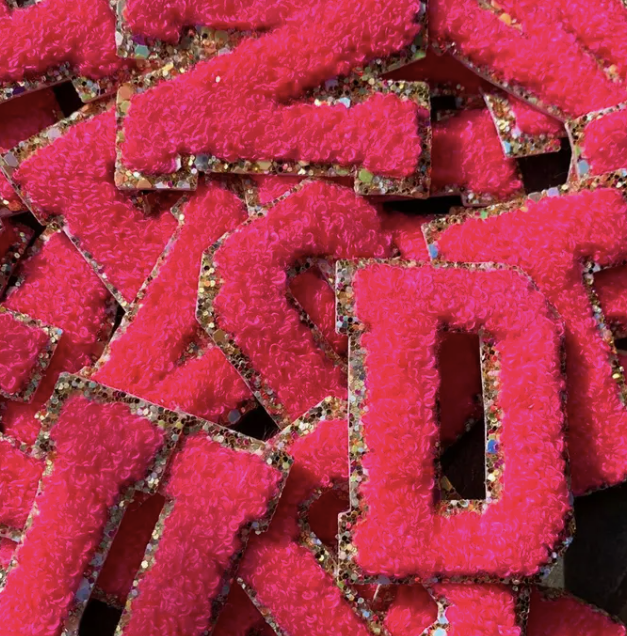 Hot Pink Letter Patch