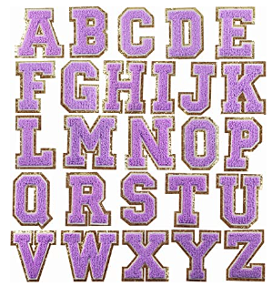 Individual Letter Patch - Purple