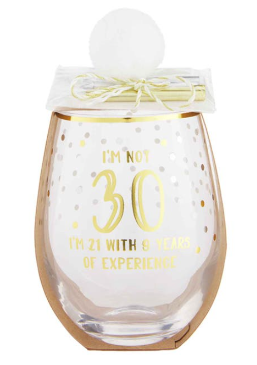 Birthday Wine Glass - 30th