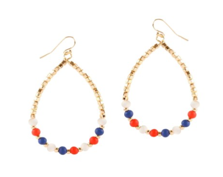 Red White & Blue Penny Earrings