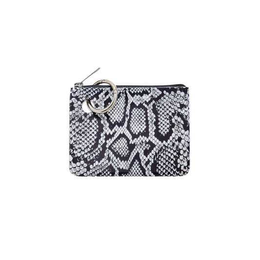 Silicone Mini Pouch - Tuxedo Snakeskin