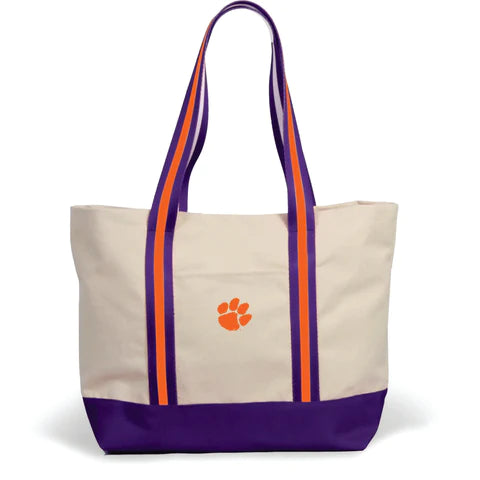 Canvas Boat Tote - Clemson