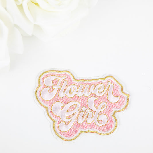 Flower Girl - Bridal Patch Embroidered Adhesive