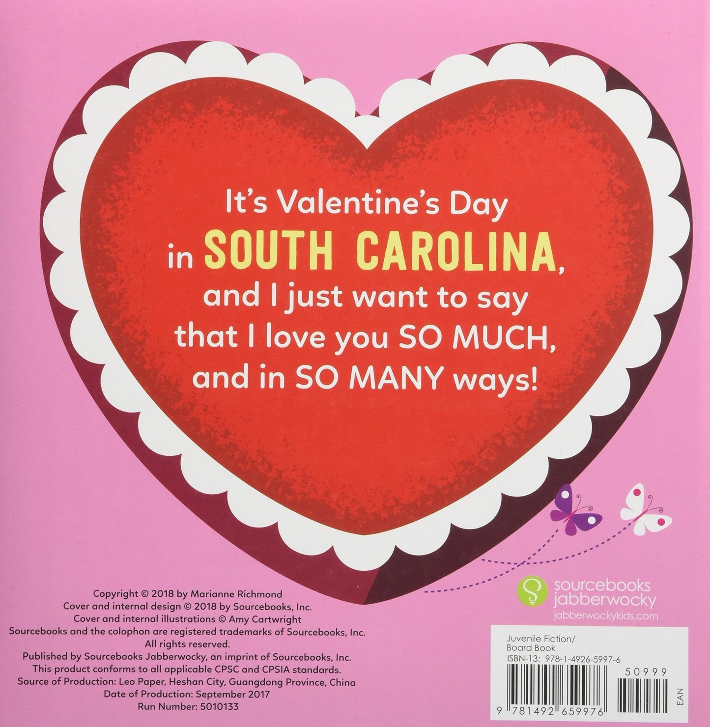 I Love My South Carolina Valentine