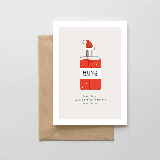 Hand Santa-Tizer Card