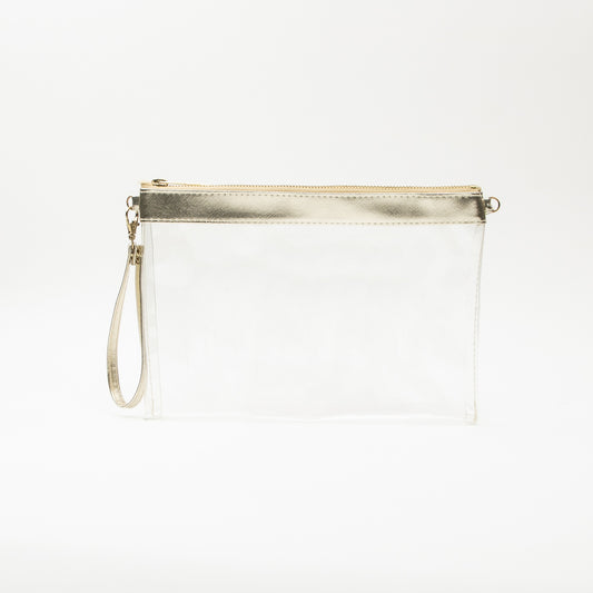 Clear Travel Bag - Gold