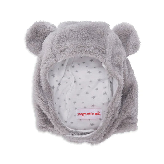 Grey Minky Magnetic Hat | 18-24m