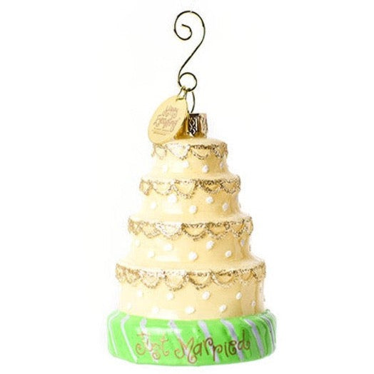 Shaped Glass Ornament | Wedding Cake