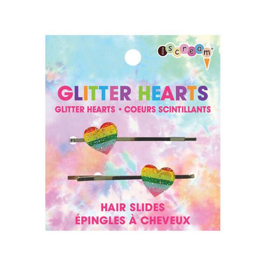 Glitter Hearts Hair Clip