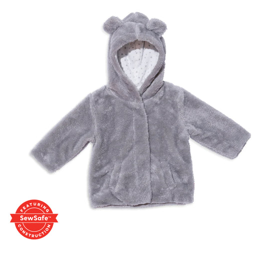 Grey Minky Magnetic Jacket | 12-18m