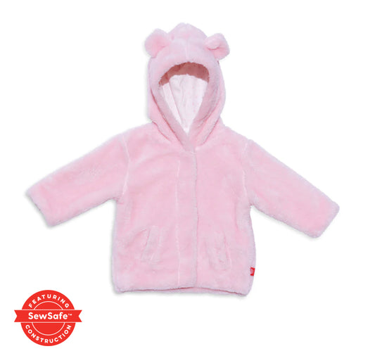 Pink Minky Magnetic Jacket | 6-12m