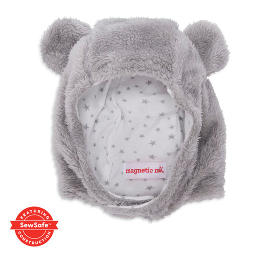 Grey Minky Magnetic Hat | 0-6m