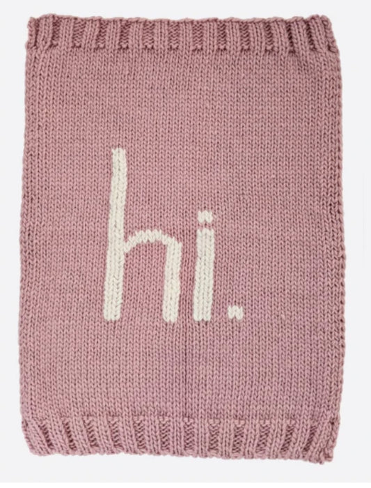 hi. Rosy Hand Knit Blanket