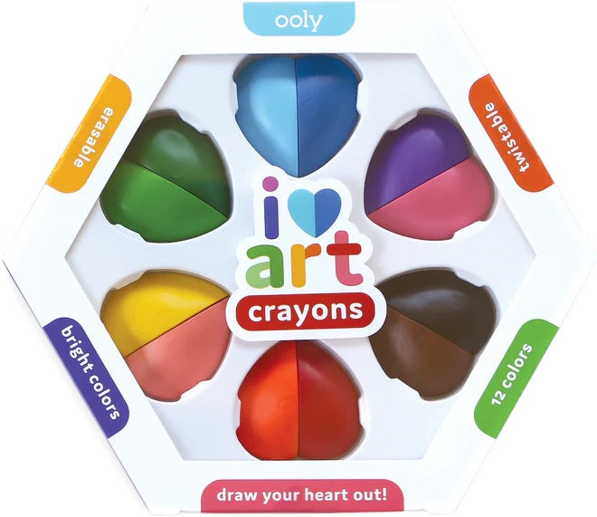I Heart Art Erasable Crayons