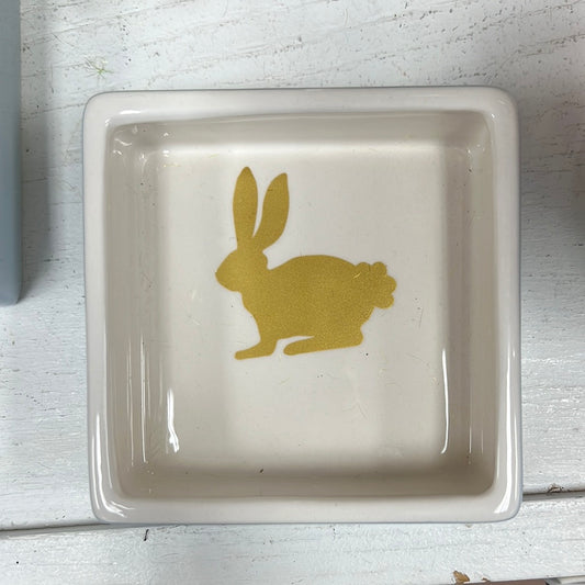 Square Trinket Bowl - Rabbit