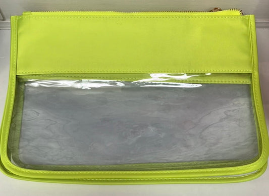 Clear Zipper Pouch - Neon Green