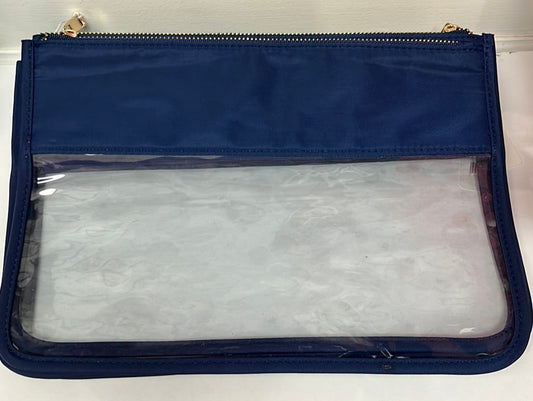 Clear Zipper Pouch - Navy Blue