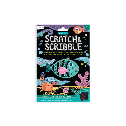 Mini Scratch & Scribble Art Kit: Friendly Fish