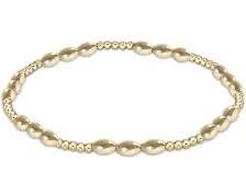 Harmony Joy Pattern 2mm Bead Bracelet - Gold